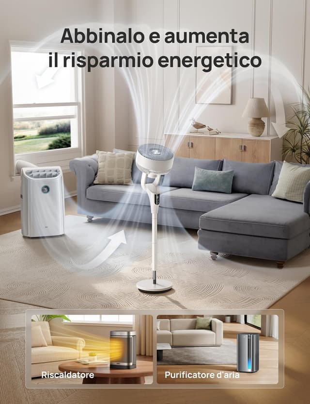 Thumbnail 6 de DREO Ventilatore a piantana silenzioso per camera da letto con oscillazione 90° e timer 8H