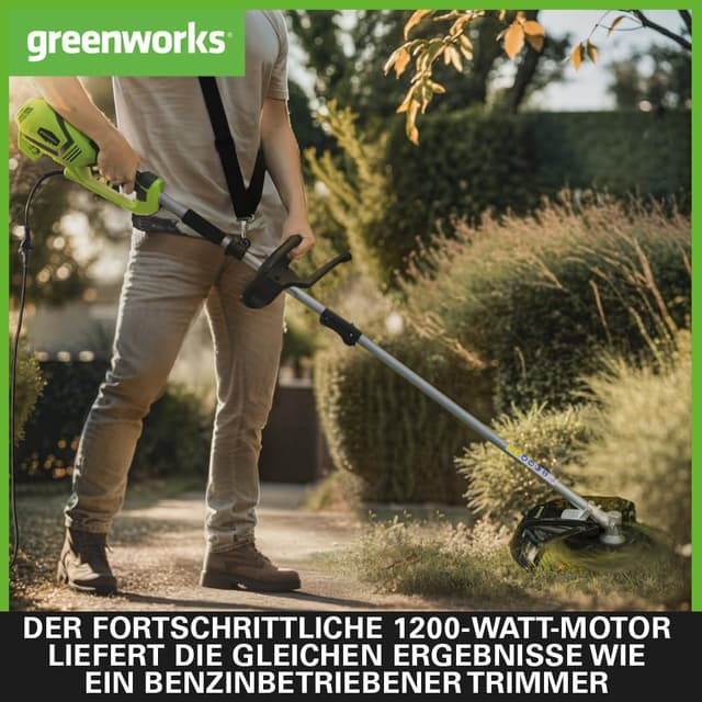 Detalle de Greenworks Elektro-Rasentrimmer GST1246 (230V, 1.200 W) mit 40 cm Schnittbreite