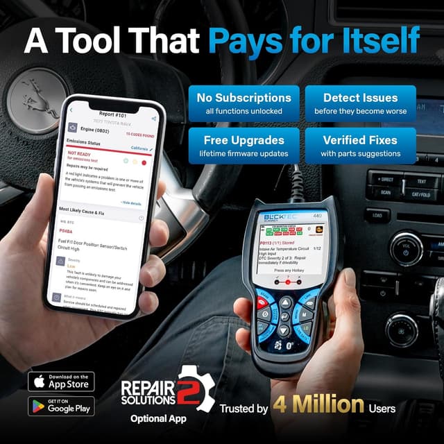 Detalle 2 de BLCKTEC 440 OBD2 Scanner 2.8" Screen