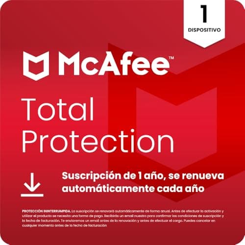 Detalle de McAfee Total Protection para 1 dispositivo 2026 📥