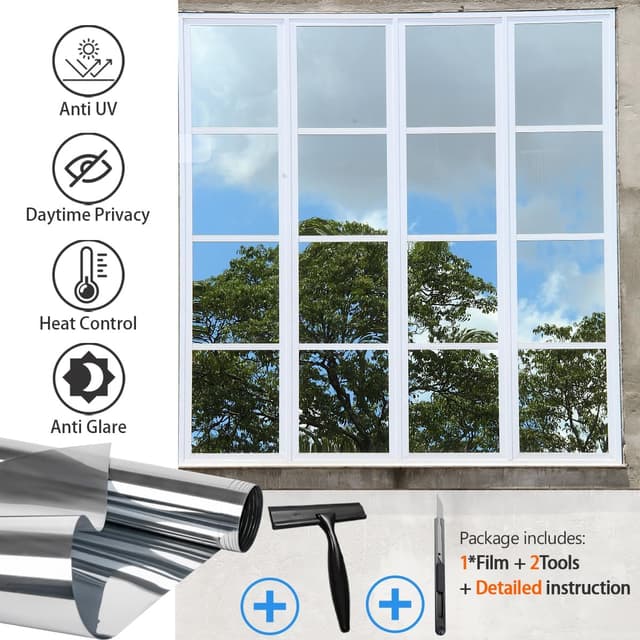 Detalle 2 de Zindoo Fensterfolie 105 x 400 cm UV-Schutz