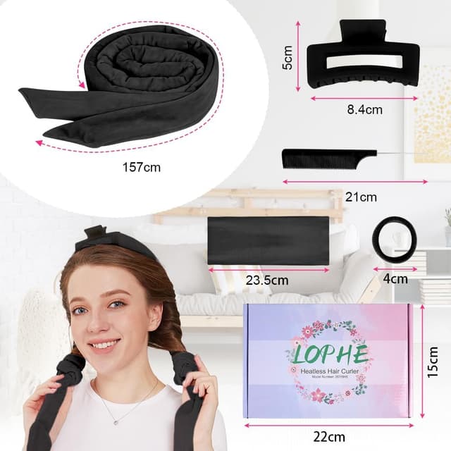 Detalle 2 de LOPHE Bigodino lungo senza calore con pettine a coda e set morbido in velluto (nero)