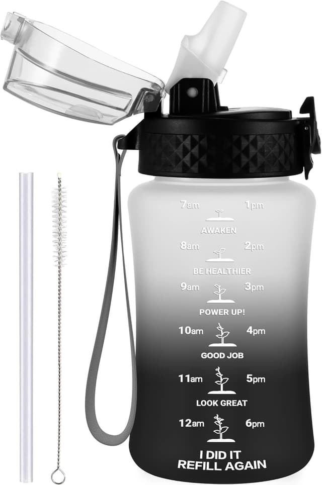 Thumbnail 6 de GOPPUS 350ml Kids Water Bottle With Straw, Flip Top Lid & Strap (Tritan, BPA-free)