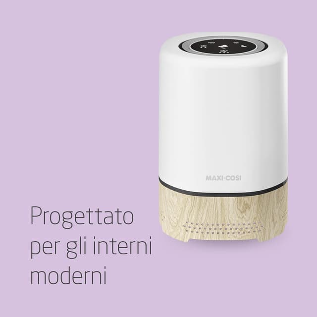 Detalle de Maxi-Cosi Clean Purificatore d'Aria HEPA 13 con Wi‑Fi, timer e luce notturna (compatibile Alexa e Google Assistant)