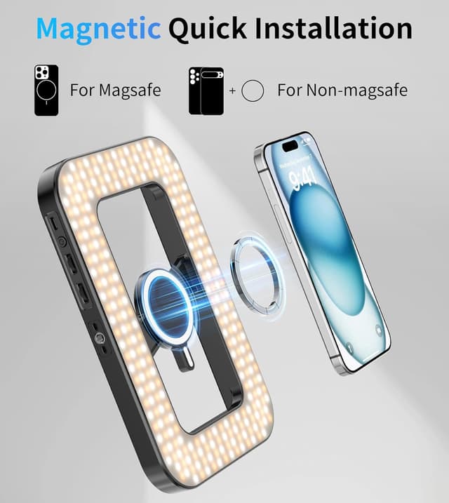 Detalle de TONEOF Magnetic 6000mAh RGB Ring Light