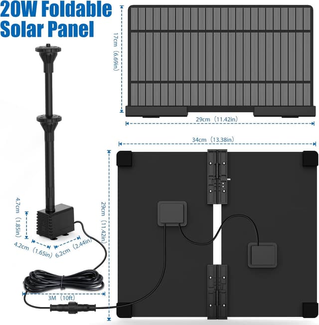 Detalle 2 de AISITIN Solar Springbrunnen 20 W DIY