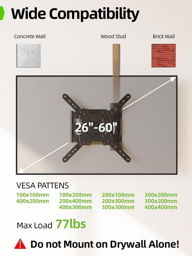 Detalle 2 de USX Mount UL Listed TV Wall Mount 77 lbs