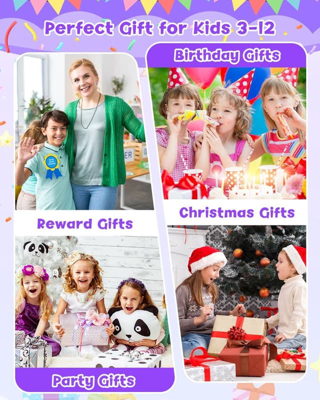 Thumbnail 6 de Gofunly Kids Camera Instant Print (1080P, 2.4-inch) with 32GB card & 3 paper rolls, Purple