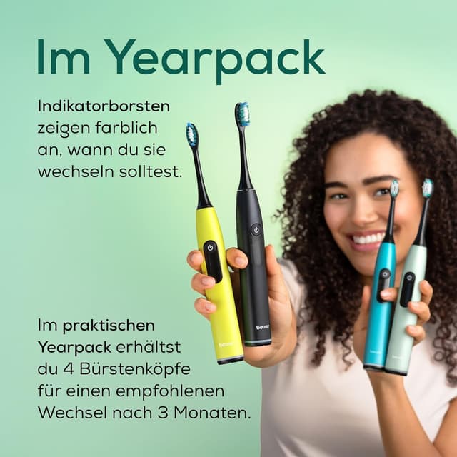 Detalle 2 de Beurer SC Plaque Eraser Bürstenköpfe (4 Ersatzbürsten) für elektrische Zahnbürste