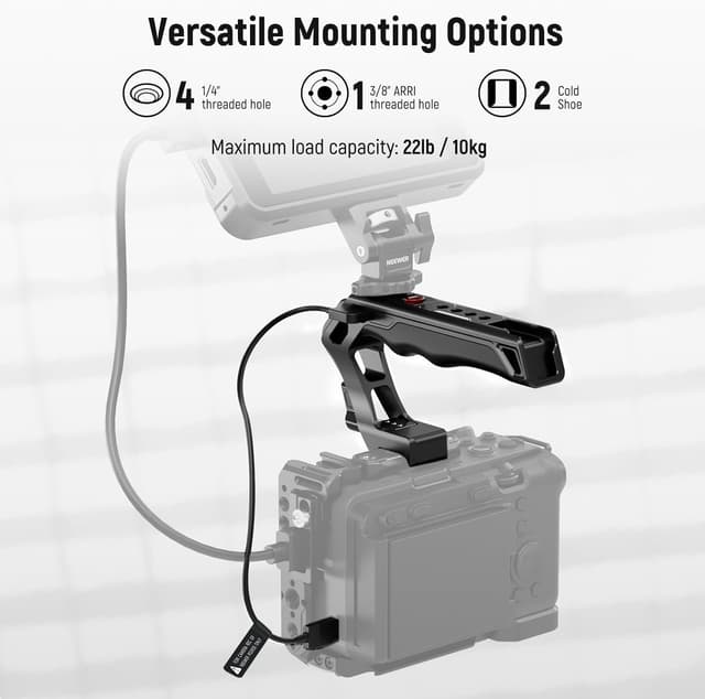 Detalle 2 de NEEWER PG005E NATO Top Handle with Record Button 🎥