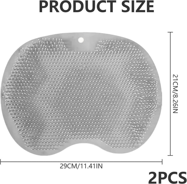 Detalle 2 de 2Pcs Shower Foot Scrubber Wall-Mounted Exfoliator for Callus Removal