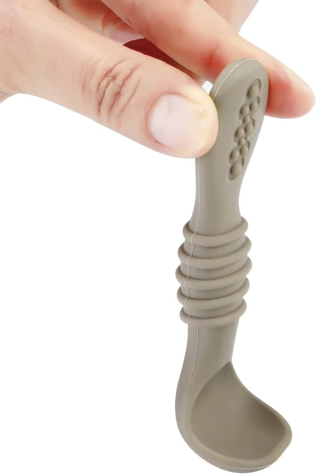 Thumbnail 6 de PandaEar Silikon Babylöffel & Lernlöffel für BLW, 6 Stück (BPA-frei) ab 4–6 Monaten – Beige/Braun