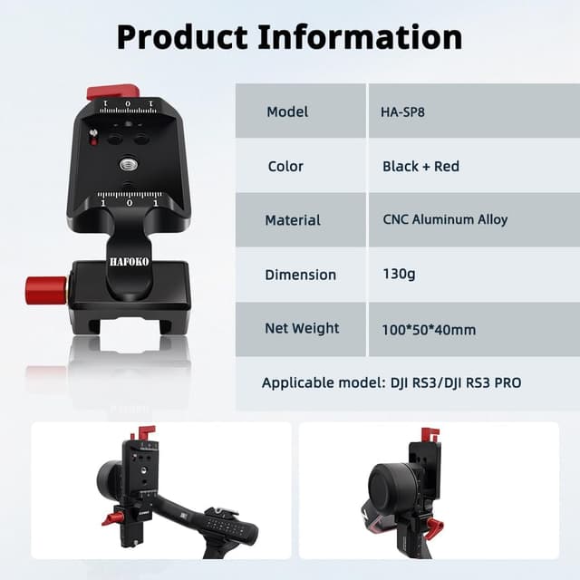 Thumbnail 5 de HAFOKO RS3 Vertical Mount for DJI Ronin S3 1 plate
