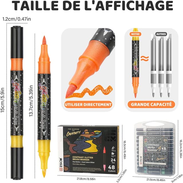 Thumbnail 2 de Lot de 24 pinceaux à paillettes