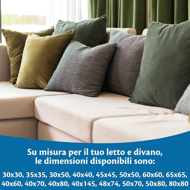Detalle 1 de Flowen cuscini per divano 45x45, 4 pezzi