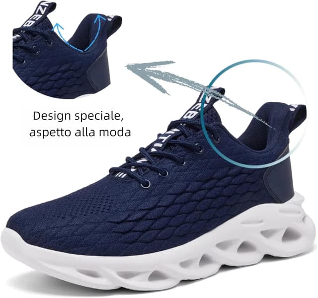 Detalle de TIANZEBEN Herren Turnschuhe: atmungsaktive Sneaker für Fitness, Walken & Freizeit