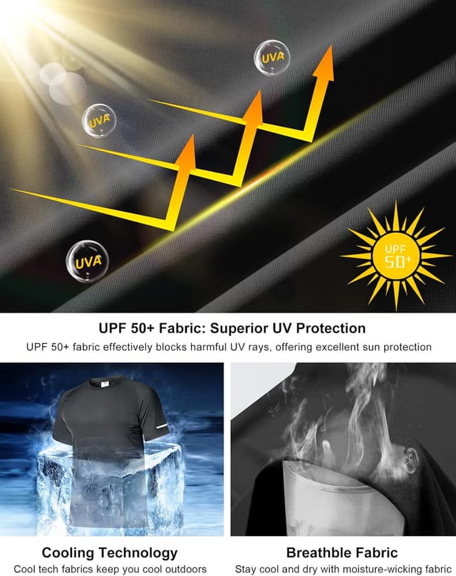 Detalle de Boyzn 1 or 3 Pack Men’s Rash Vest with UPF 50+ Sun Protection and Quick-Dry Fabric