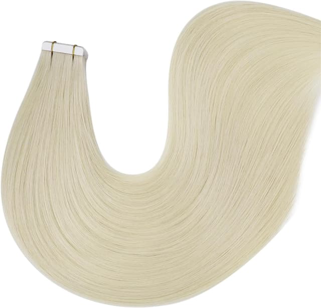 Thumbnail 5 de Fshine Extensiones Adhesivas de Pelo Natural 12" Rubio Blanco 🌟