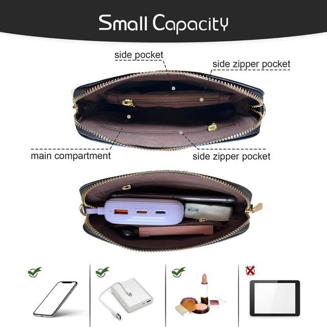 Thumbnail 5 de ZMDB Handtasche Damen Klein Umhängetasche mit Schultergurt