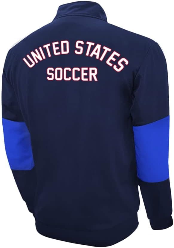 Detalle 2 de Icon Sports Officially Licensed U.S. Soccer Full Zip Training Track Jacket – Touchline, Navy, Small