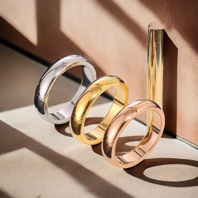 Thumbnail 6 de 3er Ring-Set in 3 Farben, Größe 52-67