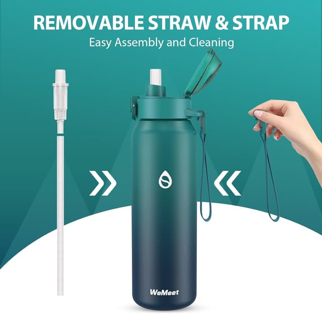 Detalle de WEMEET Thermosflasche 1000 ml Edelstahl