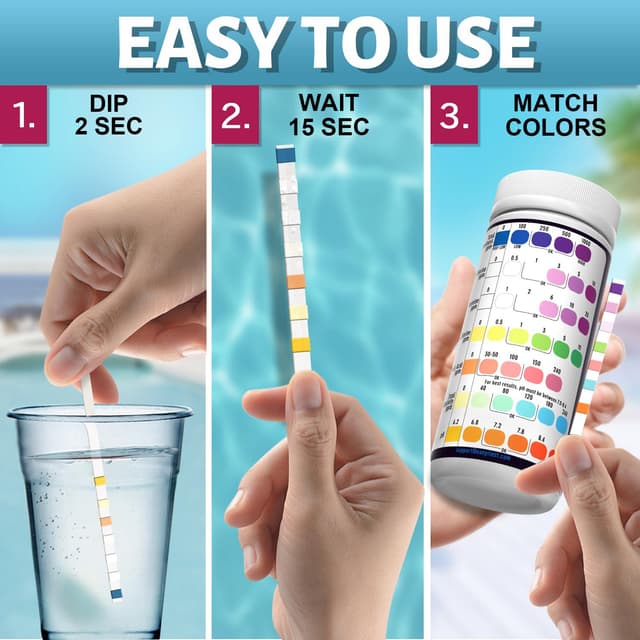 Detalle 1 de EasyTest 7-Way Pool Test Strips 150