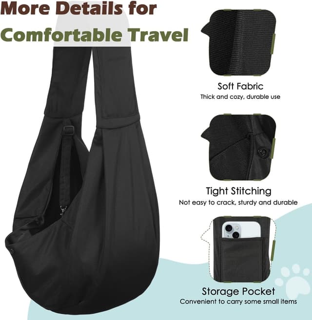 Thumbnail 6 de Pawaboo Small Dog Sling Carrier 12 lb