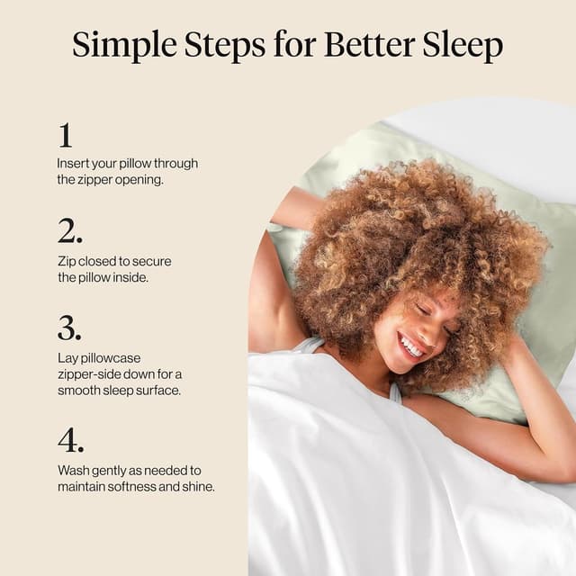 Thumbnail 6 de Kitsch Satin Pillowcase with Zipper for Hair & Skin (Queen-style) – Sage, 19"x26