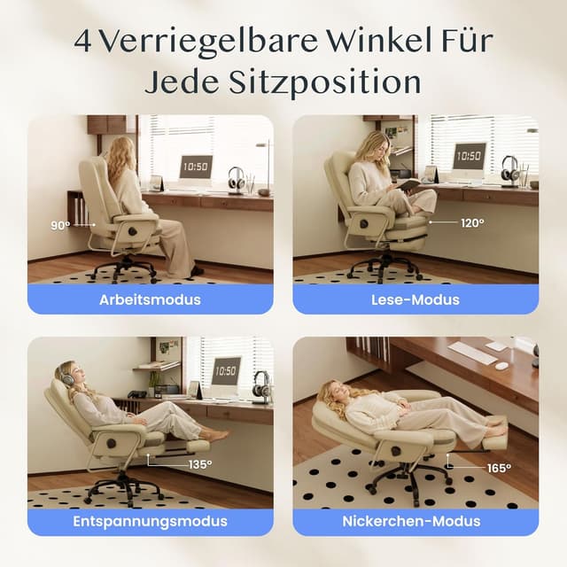 Thumbnail 2 de FLEXISPOT Cloudrest chaise ergonomique 165°