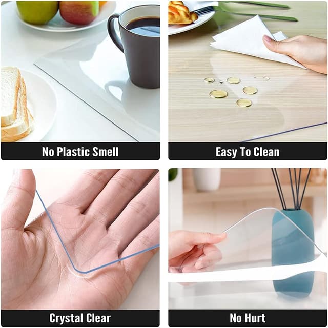 Thumbnail 4 de Royhom Clear Table Cover Protector 14 x 36 in PVC table mat
