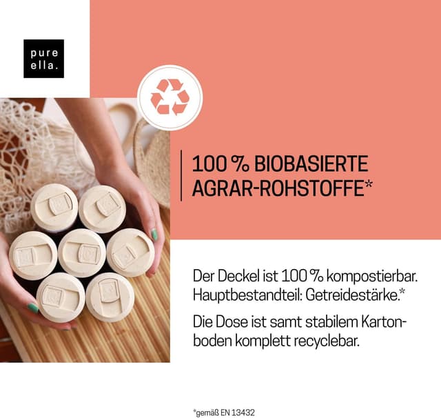 Detalle de Pure Ella Vitalstoffkomplex für Frauen mit Mönchspfeffer, Frauenmantel, Safran, Vitamin C, B6 & Zink – 60 Kapseln