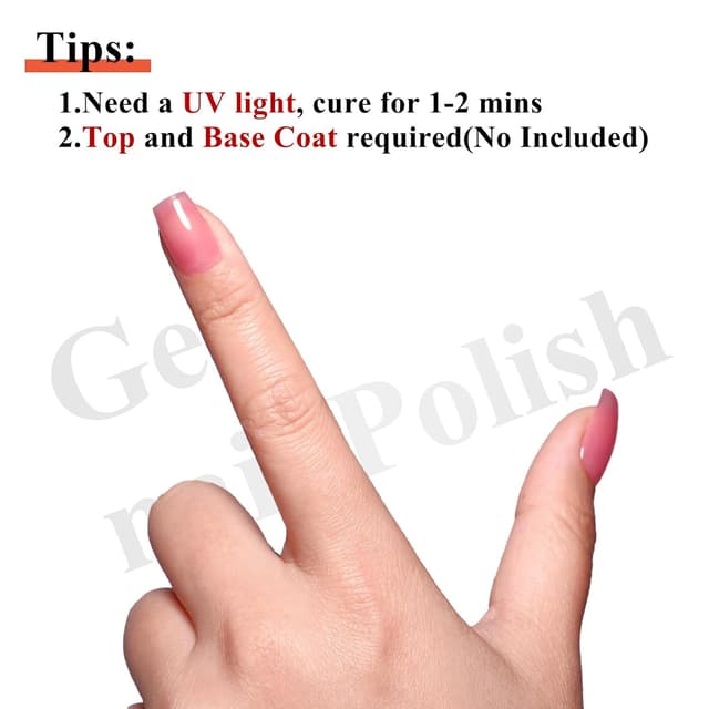 Detalle de Imtiti Jelly Pink Gel-Nagellack (UV/LED, 10 ml) – langanhaltend ablösbar, rosa Gel-Look für Salon oder Zuhause