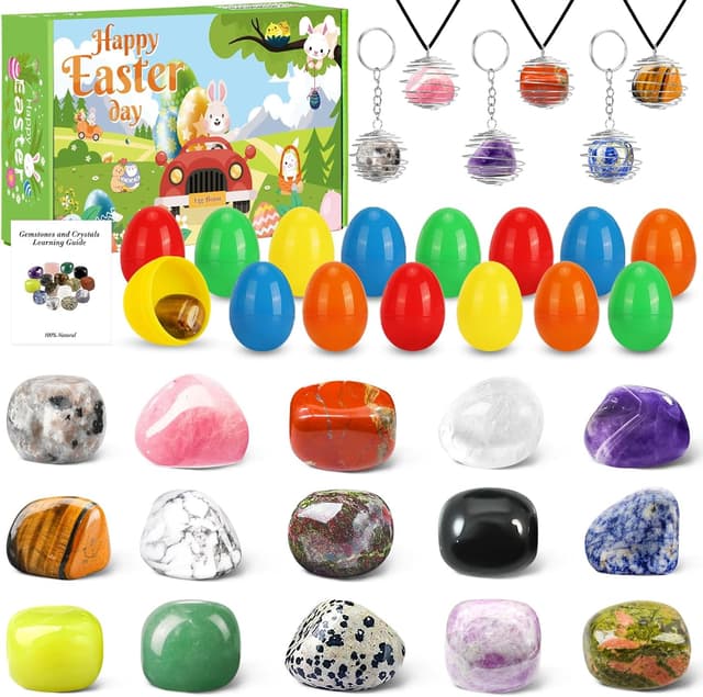 Thumbnail 6 de Ludmila 12-Pack Gemstone Easter Eggs for Kids (Prefilled Crystal & Rock Eggs)