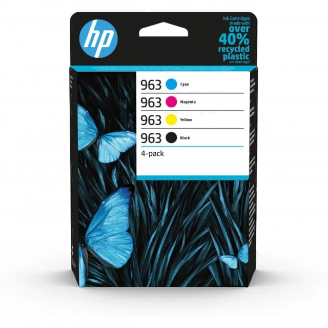 Imagen de HP 963 Pack 4 cartuchos tinta original Negro/Cian/Magenta/Amarillo 🖨 en OfertitasTOP