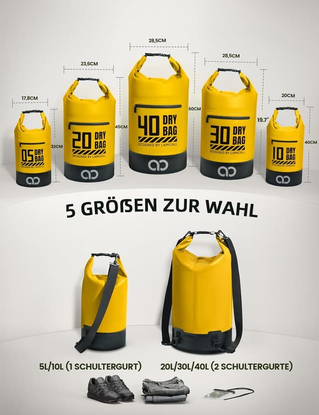 Detalle 2 de Lamicall Dry Bag 20L wasserdicht Tasche