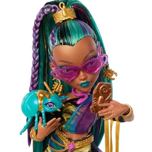Detalle de Monster High Nefera De Nile (JDR48), momia con Lavish y 7 accesorios para juego de rol