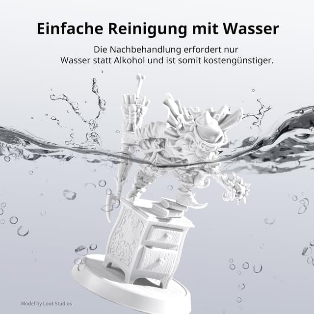 Detalle de ANYCUBIC Wasser-waschbares Resin 2.0 (405 nm) – UV-Standardharz für 4/6/8K LCD-Drucker, 1.000 g