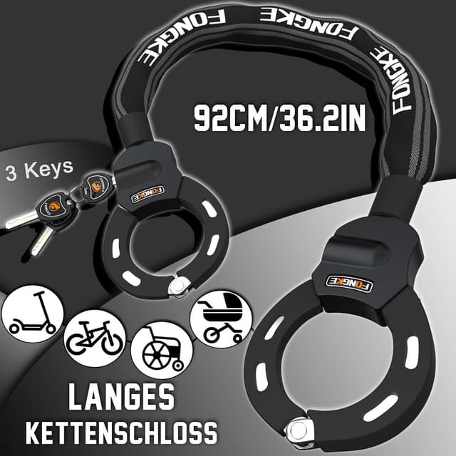 Detalle de Handschellenschloss für E-Scooter – Schloss für Segway Ninebot, Xiaomi, NIU und andere Elektroroller