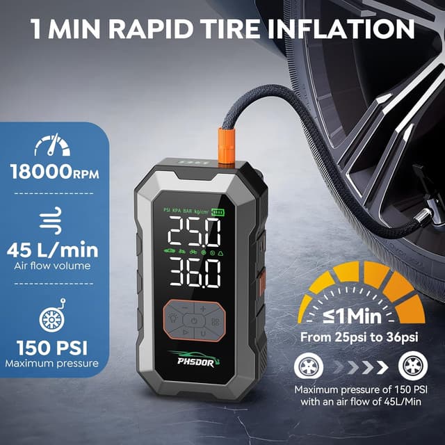 Thumbnail 2 de PHSDOR 8000A Jump Starter Power Pack