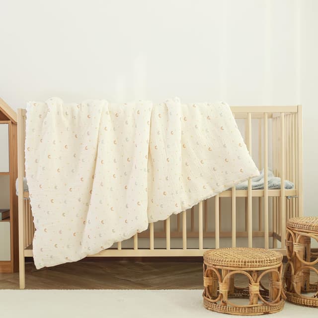 Thumbnail 6 de SUPERBE BEBE Manta Minky y Muselina 100x135 cm 🍼