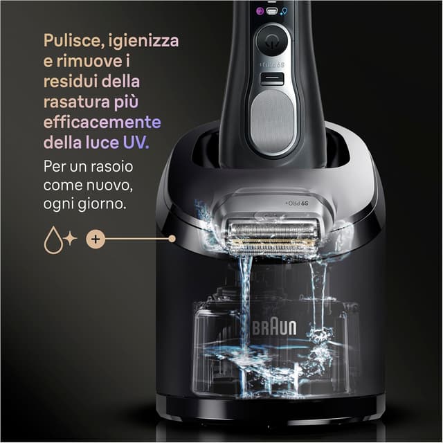 Thumbnail 6 de Braun Serie 9 Pro + Stazione SmartCare 6in1 (Serie 9690cc) rasoio barba Wet&Dry 60 min, nero
