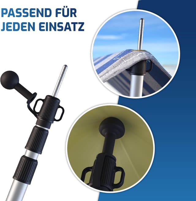 Detalle de Blaustein Zeltstangen 2er-Set – Teleskopstangen für Sonnensegel, Tarp & Zelt (94–235 cm)