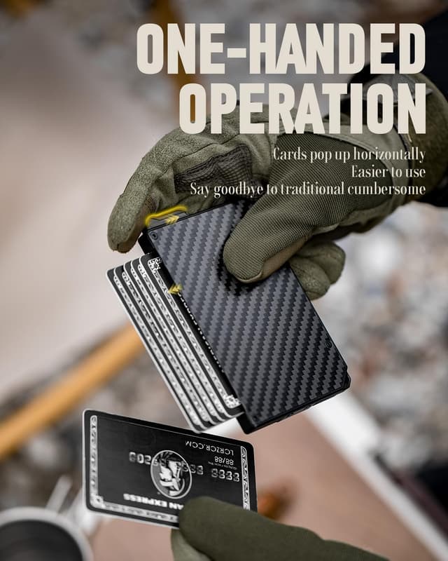 Detalle 2 de MYSHION Metal Wallet RFID blocker 6-card 🧾