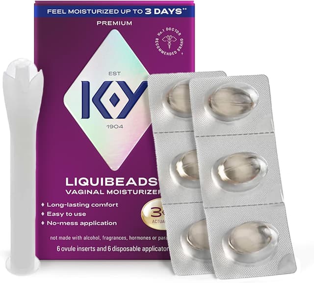 Imagen de K-Y Liquibeads Vaginal Moisturizer, 6 suppositories ⚙ en OfertitasTOP