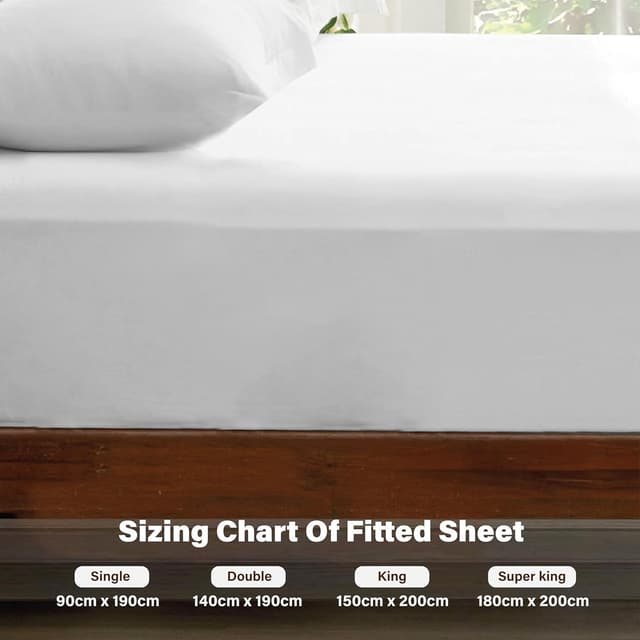 Detalle de Rehan & Co Egyptian cotton fitted sheet 300TC