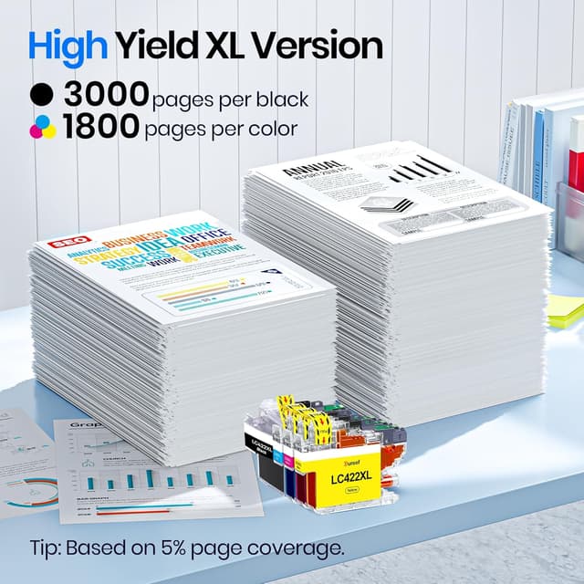 Detalle de Gureef LC422XL ink cartridges for Brother LC422