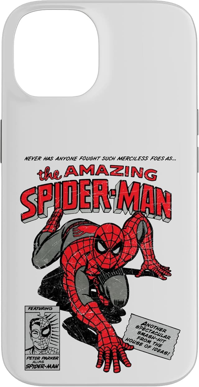 Detalle 2 de Custodia per iPhone 17 Spider-Man fumetto retrò