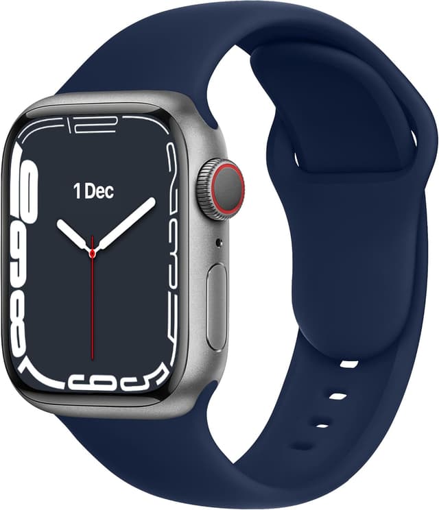 Detalle de Bracelet silicone DONEGANI C1B pour Apple Watch (Ultra 2, SE, Série 10 à 1) 38/40/41/42/44/45/46/49 mm