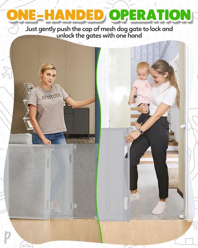 Thumbnail 3 de Trongle Stair Gate 85 cm tall extendable barrier for pets and babies